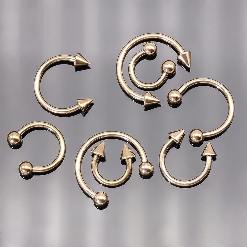 BLISI G23 Solid Titanium Eyebrow Piercing Jewelry, Gokd Black Rose Gold Silver Pink Rainbow Eyebrow Rings 16G Curved Barbell,Tiny Vertical Labret Lip Jewelry Rook Piercing Jewelry for Women and Men - Image 4